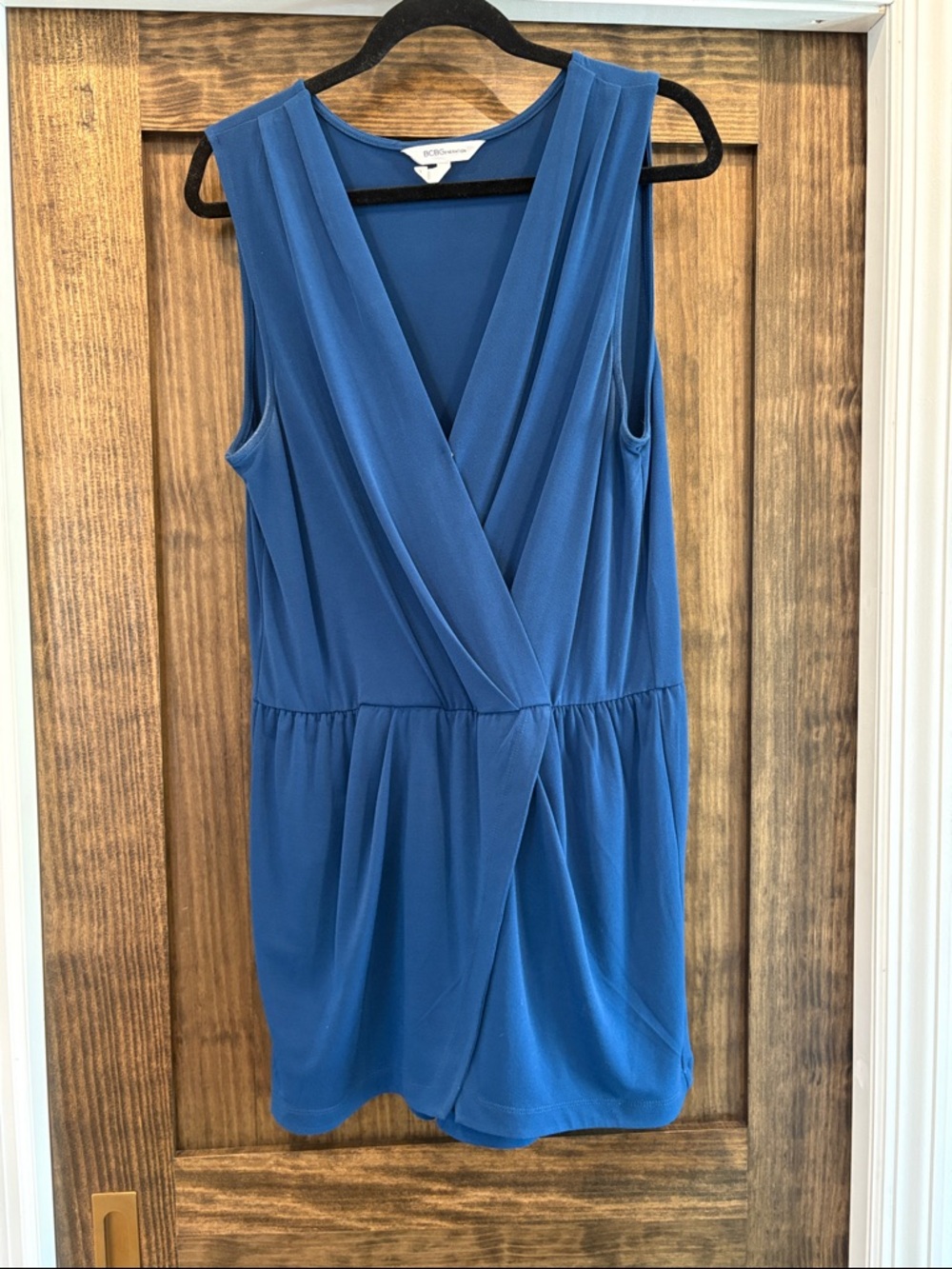 BCBGeneration Cobalt V-Neck Wrap Romper